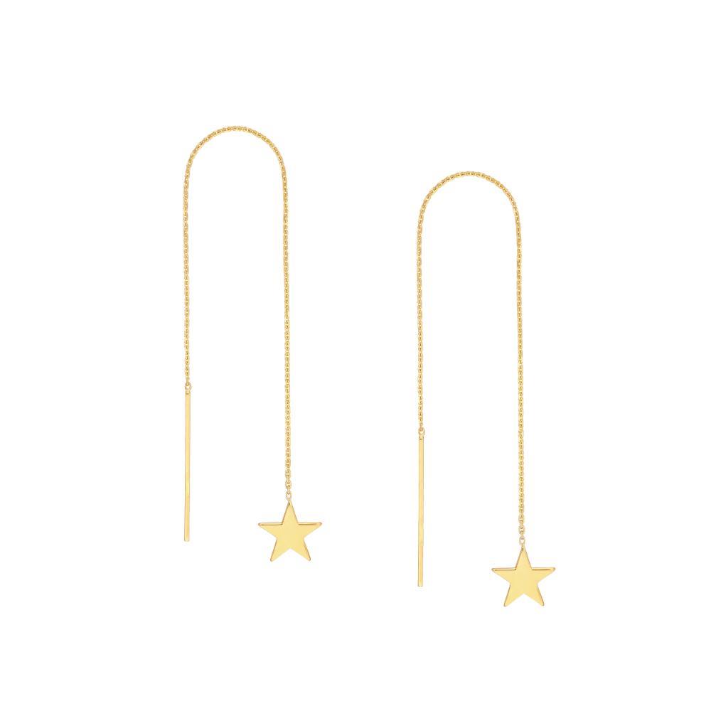 HAWLEY ST Flat Star Threader Earrings