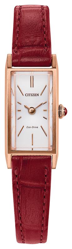 Citizen Watch Ladies' Eco-Drive Fio Leather Strap watch, White dial