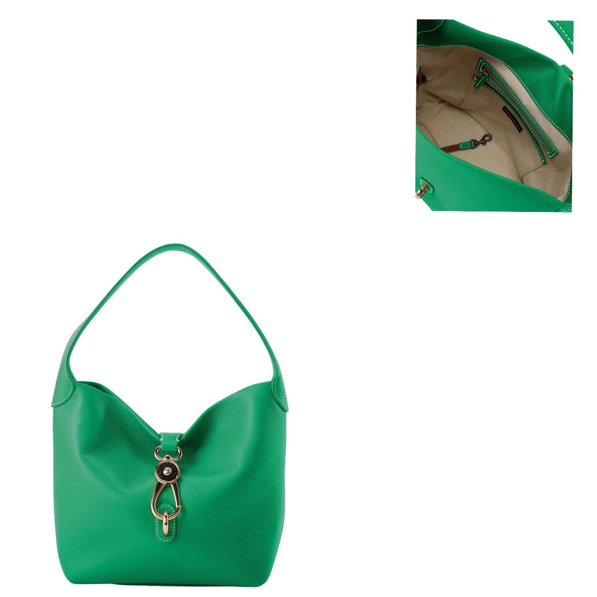 Dooney & Bourke Lucca Leather Logo Lock Hobo