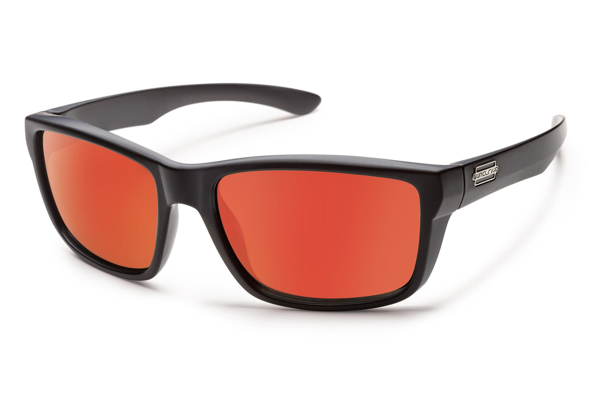 Smith Suncloud Mayor Polarized Sunglasses - Matte Black/Red Mirror