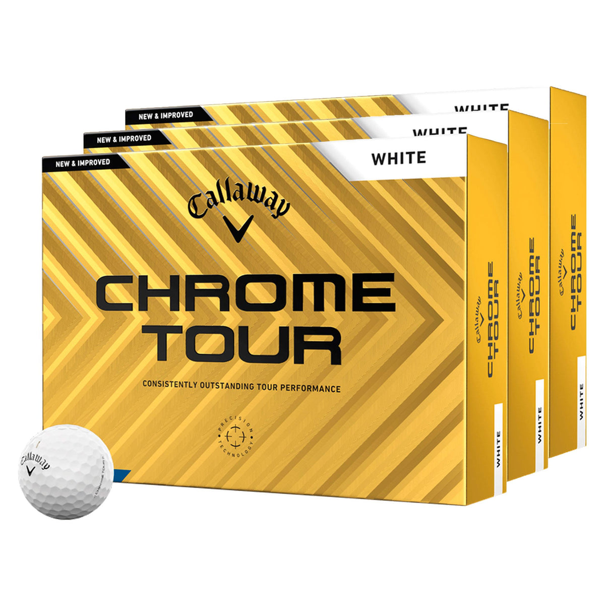 Callaway Chrome Tour White 2024 Golf Ball Kit - 3 Dozen