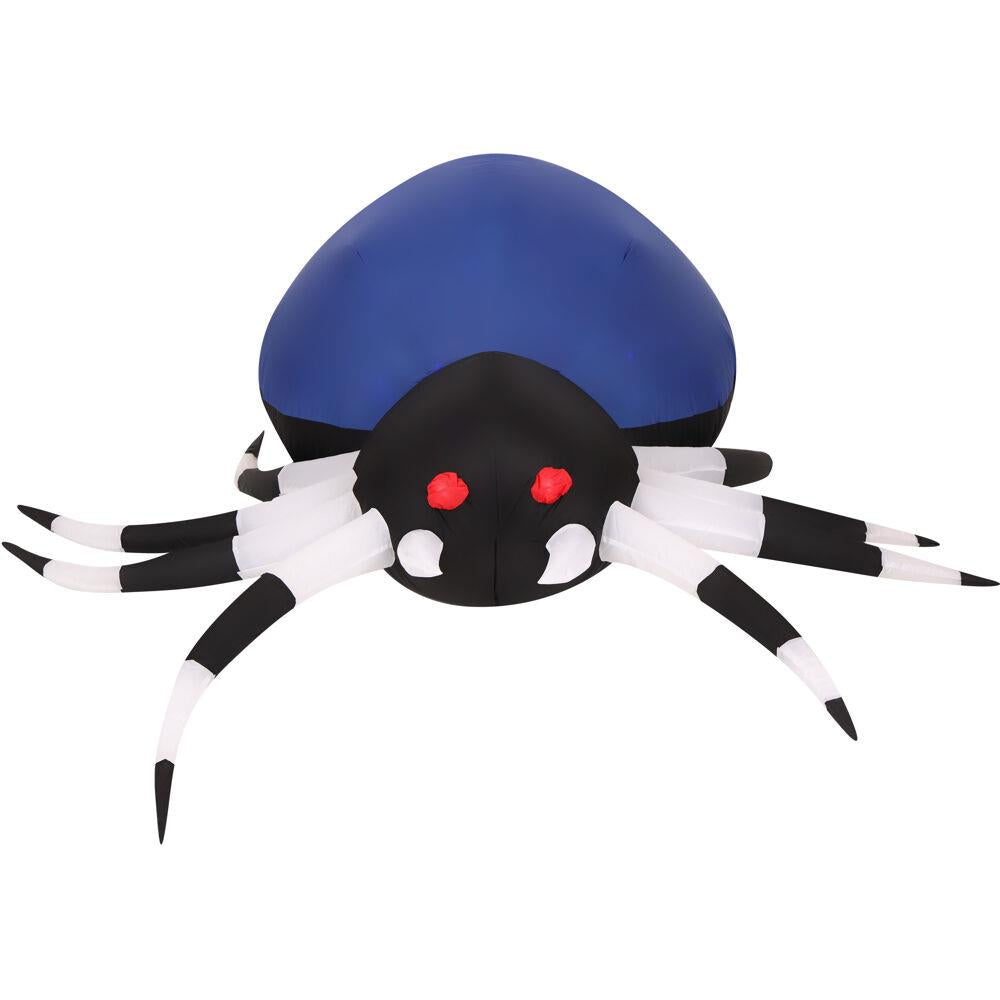 Haunted Hill 6-Ft. Wide Prelit Inflatable Spider with Disco Lights