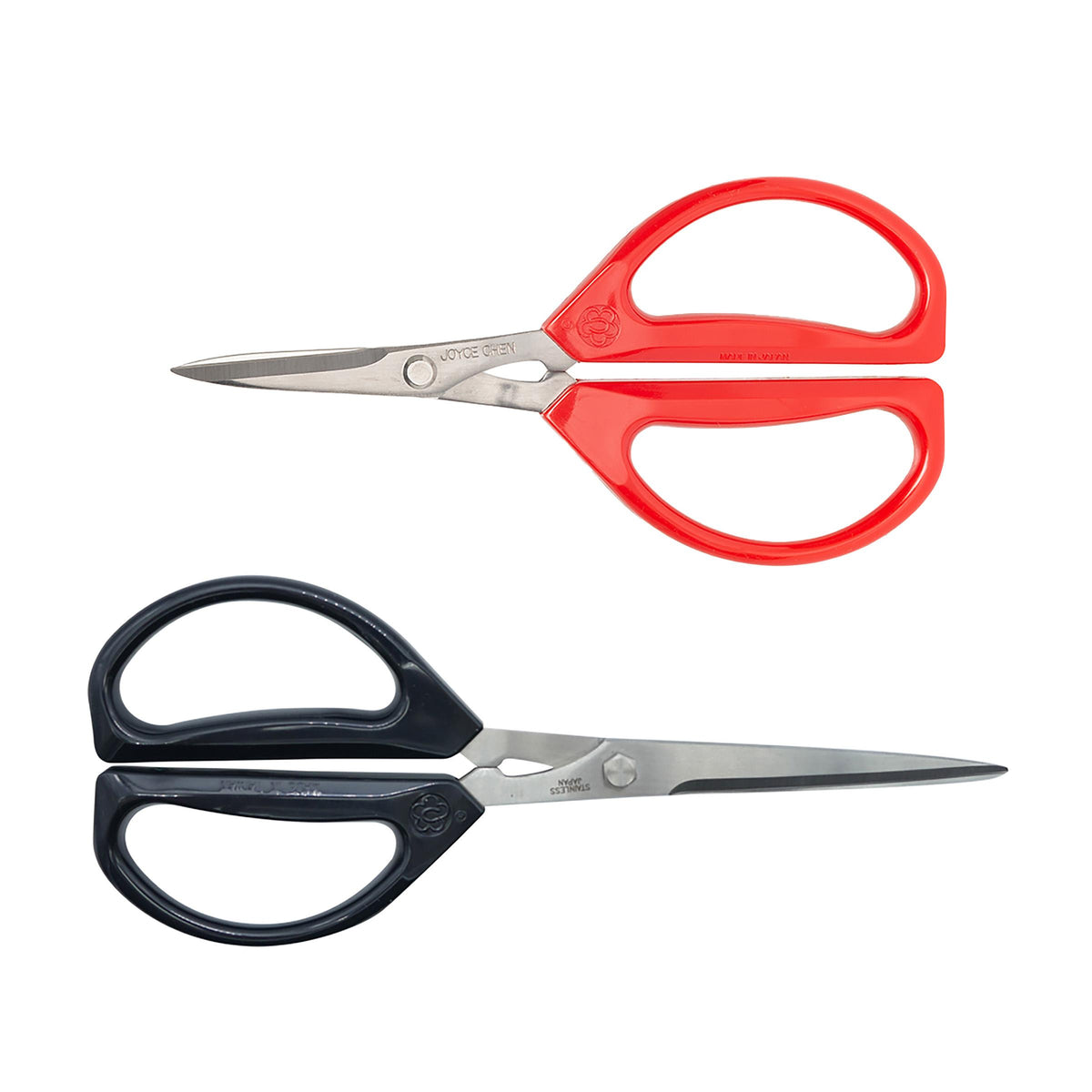 KitchenSupply Joyce Chen - 2-Pack Scissors (8-Inch Deluxe w/Dark Navy & 6-Inch Original Unlimited w/Red)