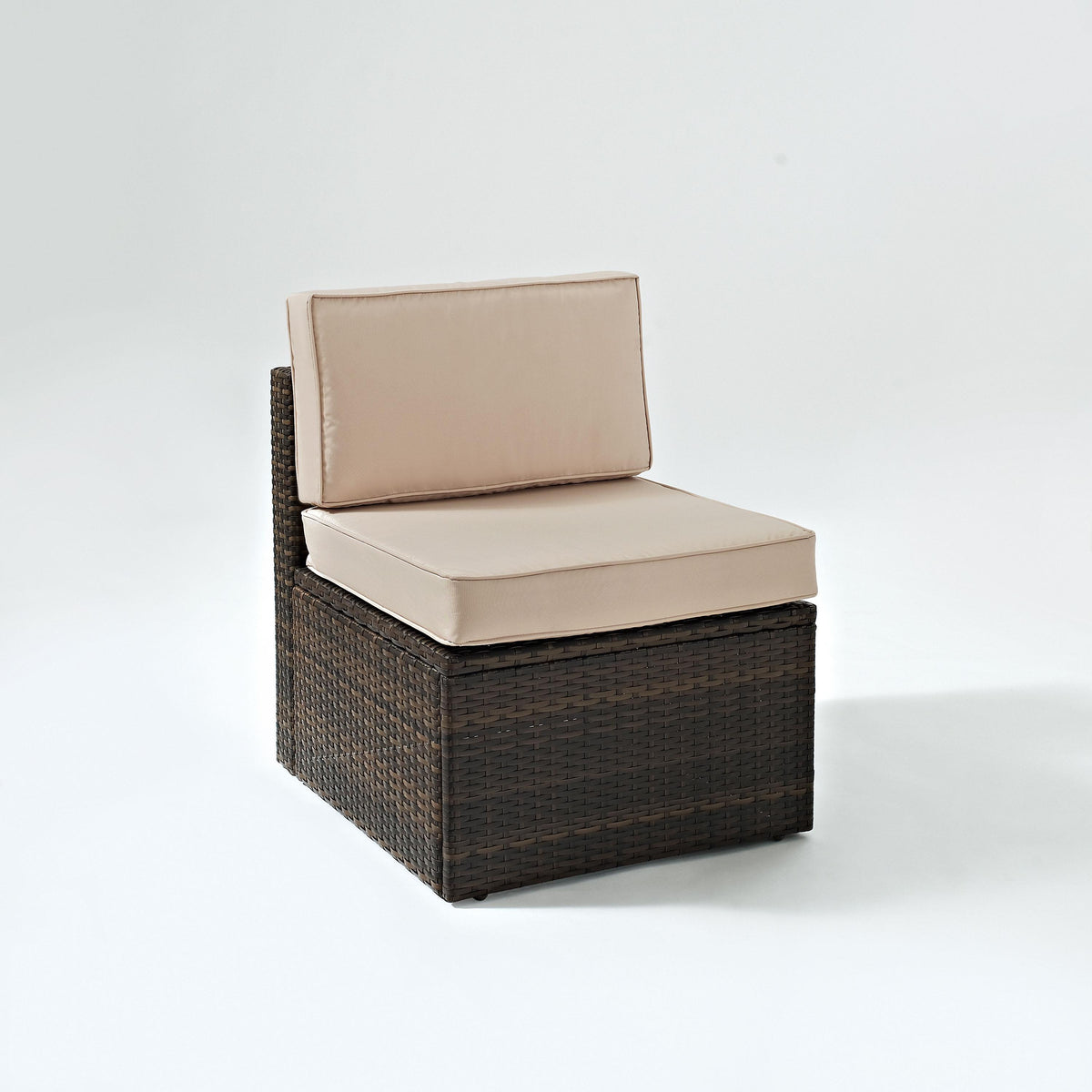 Crosley Outdoor Palm Harbor Wicker Armless Outdoor Sectional Chair