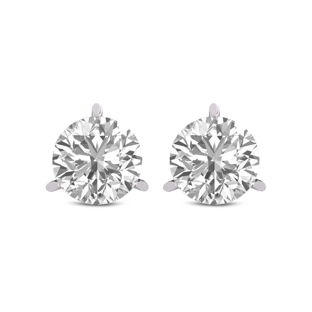 Prestige Boutique Diamonds Martini Lab Diamond Solitaire Earrings Size 1 CT