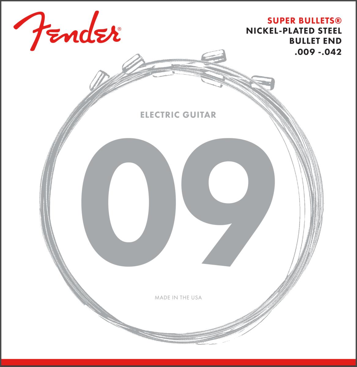 Fender 3250L Super Bullets Nickel Steel Electric Strings- Light