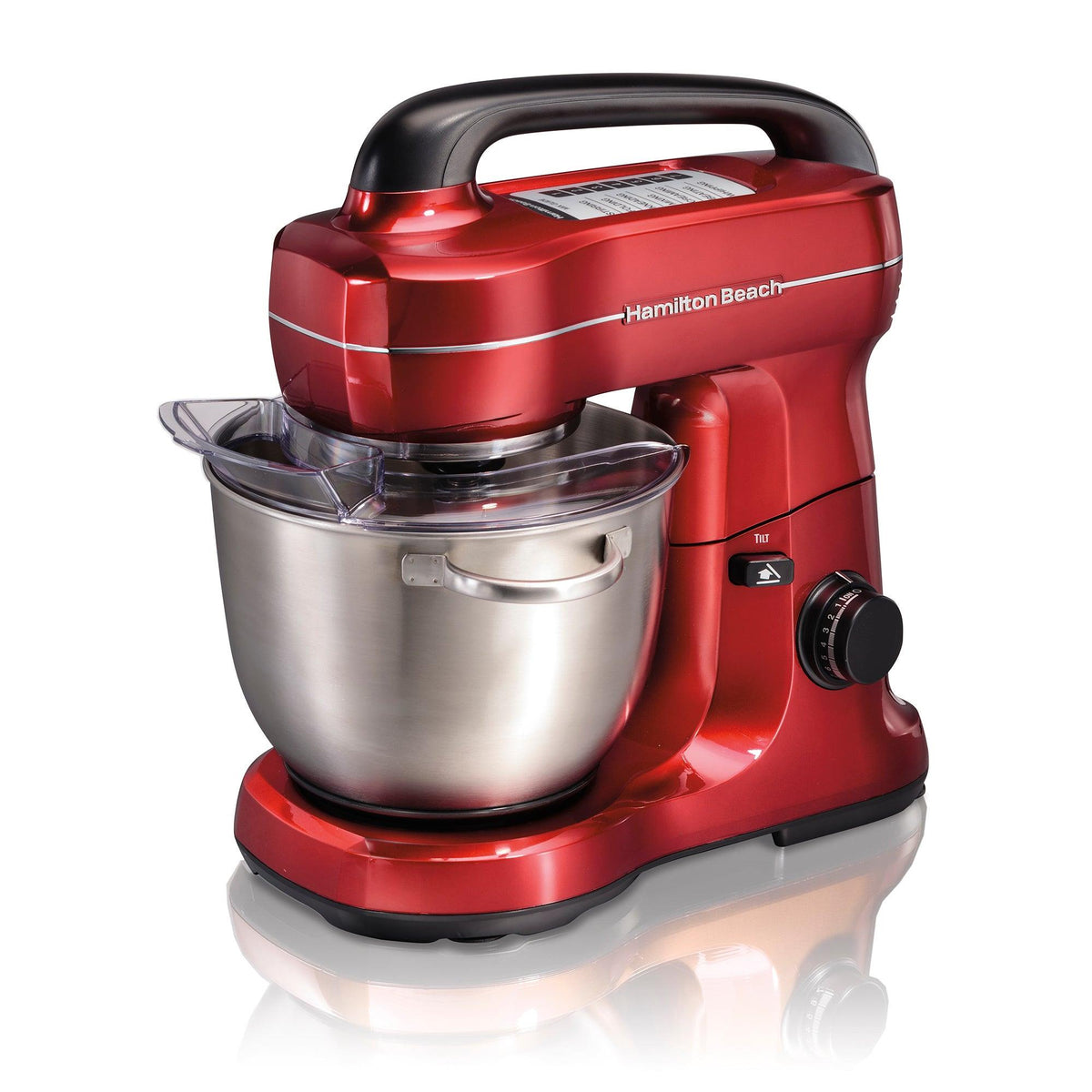 Hamilton Beach 7 Speed Tilt Back Stand Mixer Red