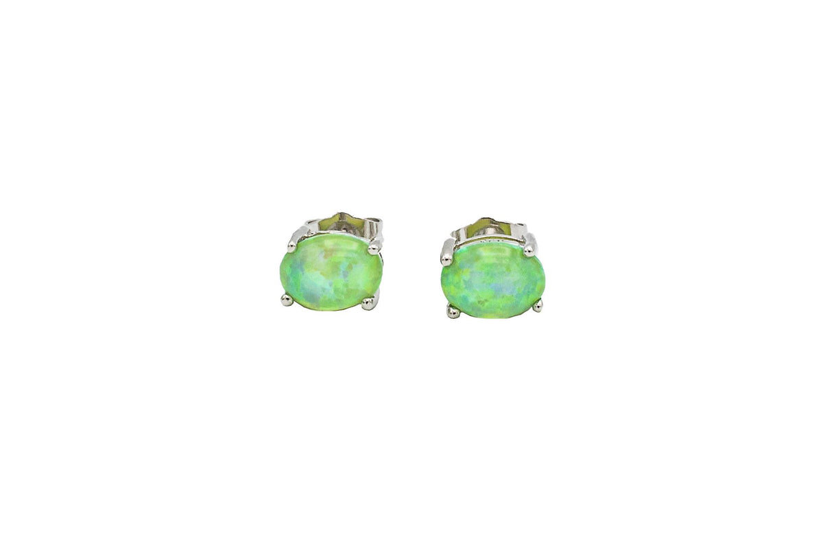 Completely Bella .75 Ct. Green Opal Stud Earrings