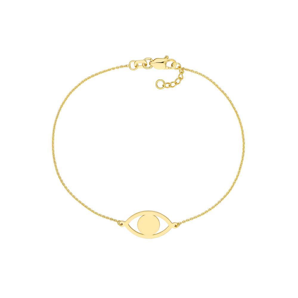 HAWLEY ST Evil Eye Cutout Adjustable 7.5" Bracelet