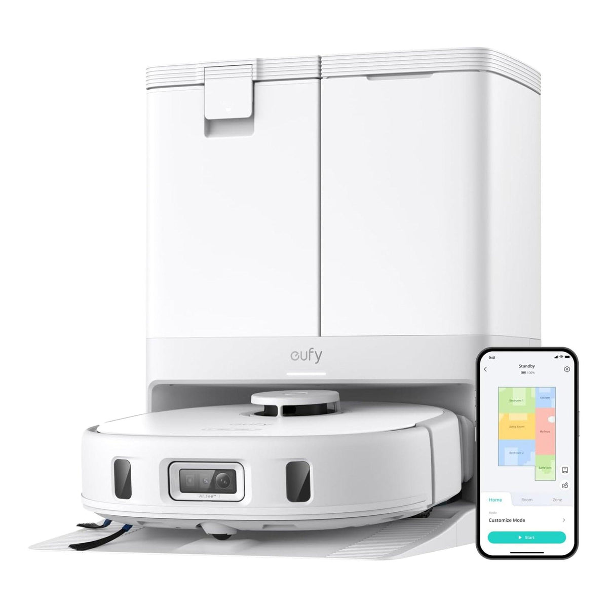 Eufy X10 Pro Omni Robotic Vacuum w/ Dual Mops White