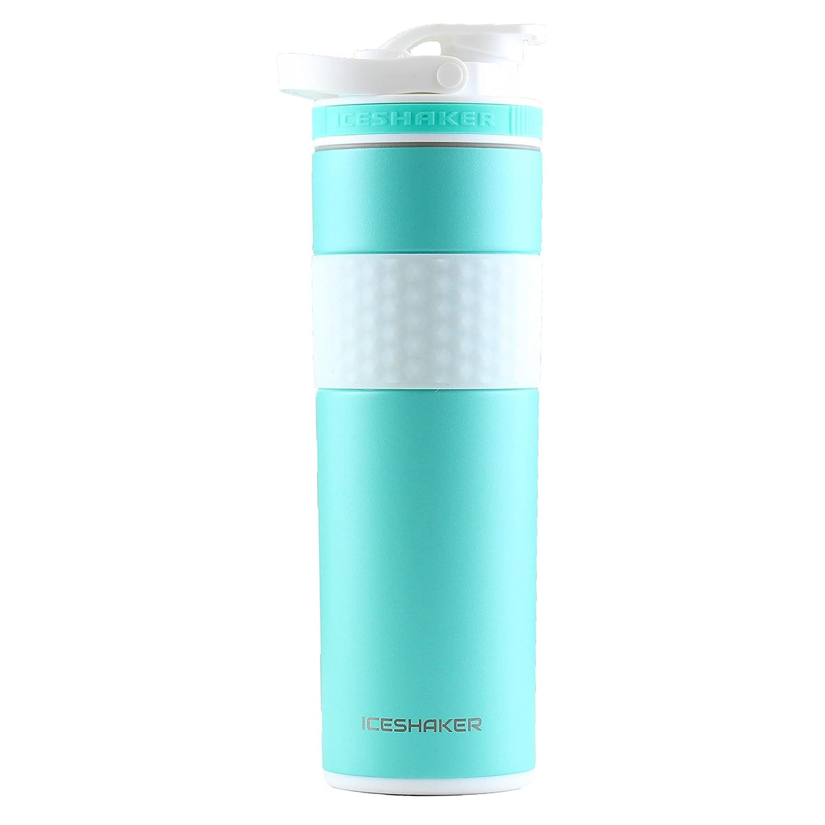 IceShaker 20oz Skinny Shaker Bottle - Shaker lid with handle & agitator