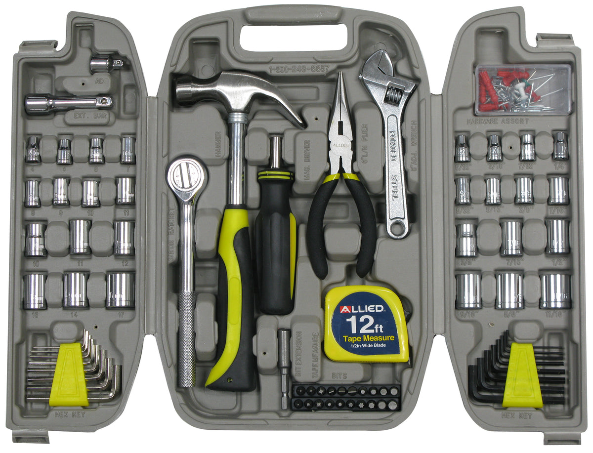 Allied 120-Piece Home Repair Tool Set in Tri-Fold Case