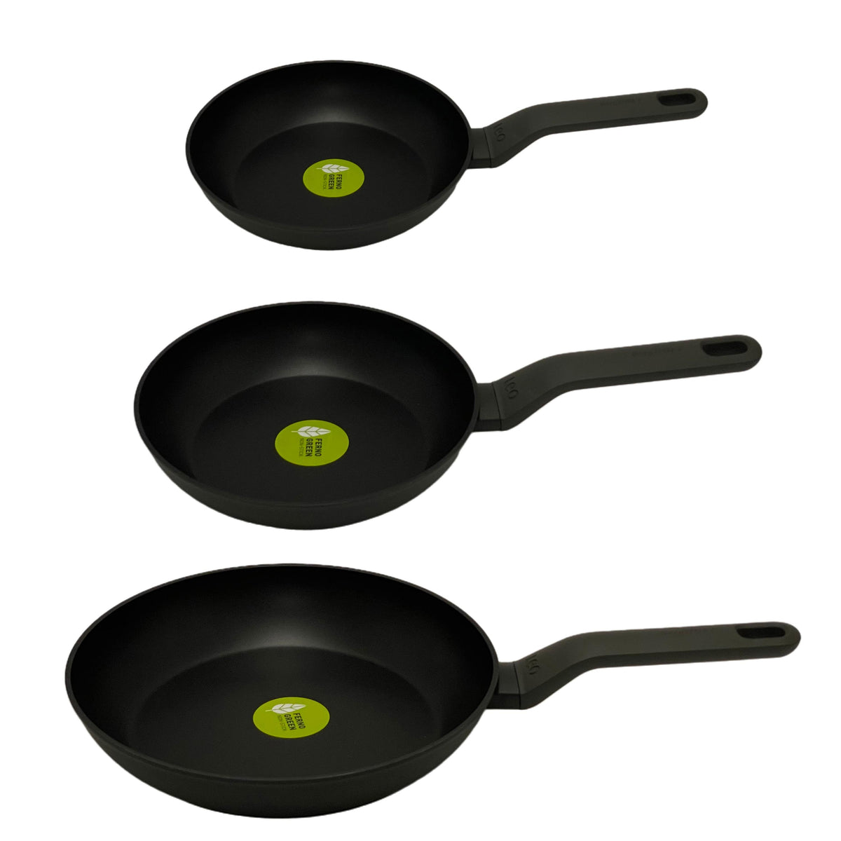 BergHOFF Leo 3pc NS Fry Pan Set, Dark Grey (8", 10" & 11")
