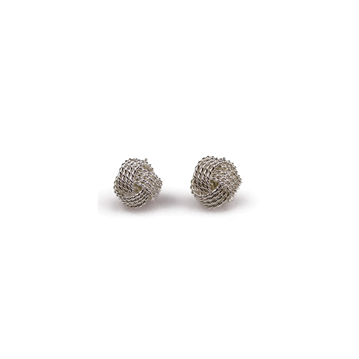 Completely Bella Silver Plated Mesh Knot Earrings