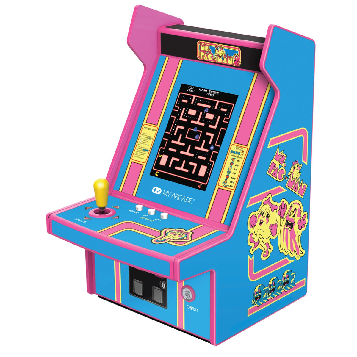 My Arcade Ms. PAC-MAN Micro Player Pro 6.8" Collectible Retro Game