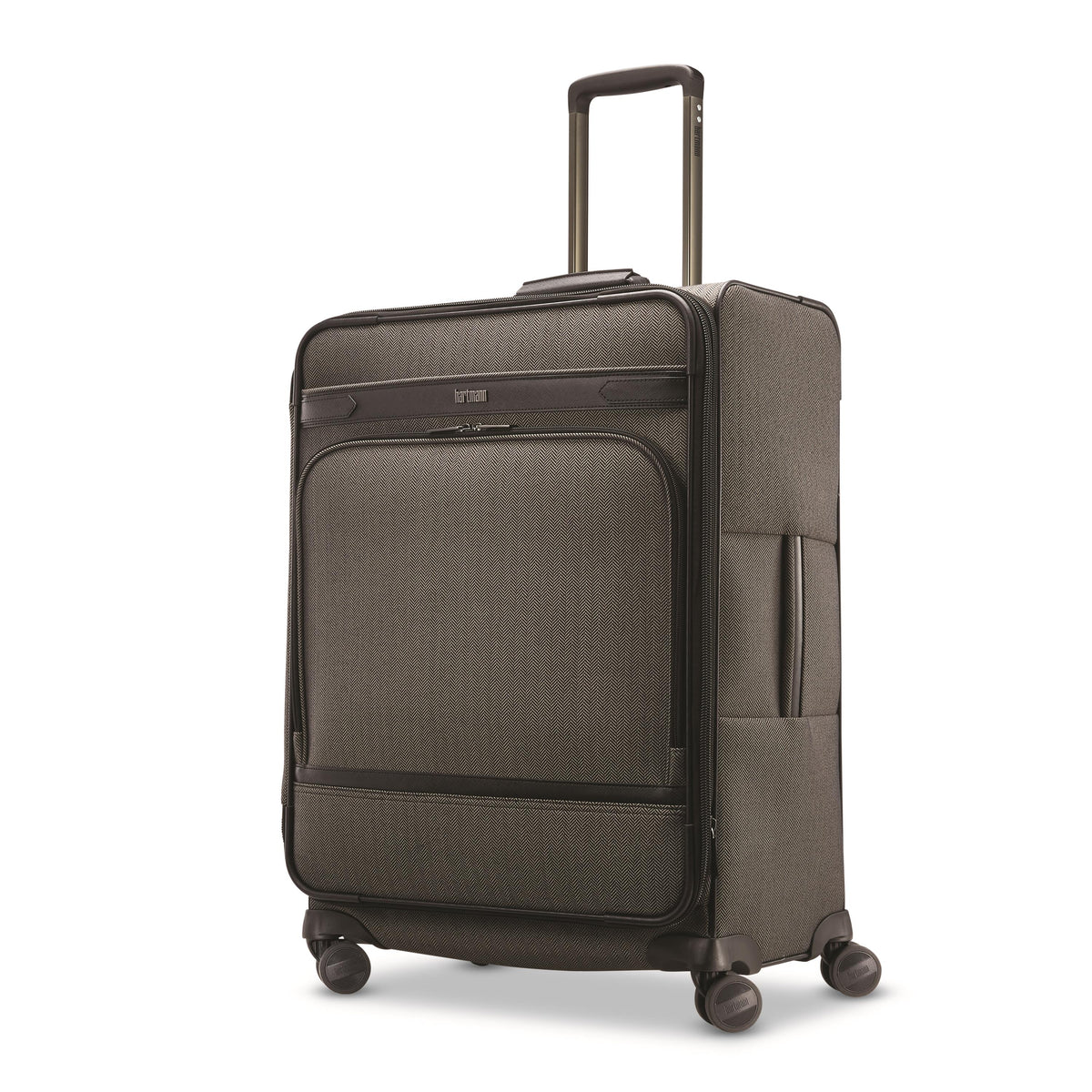 Hartmann Herringbone Deluxe Medium Jrny Exp Spinner - BLACK HERRINGBONE
