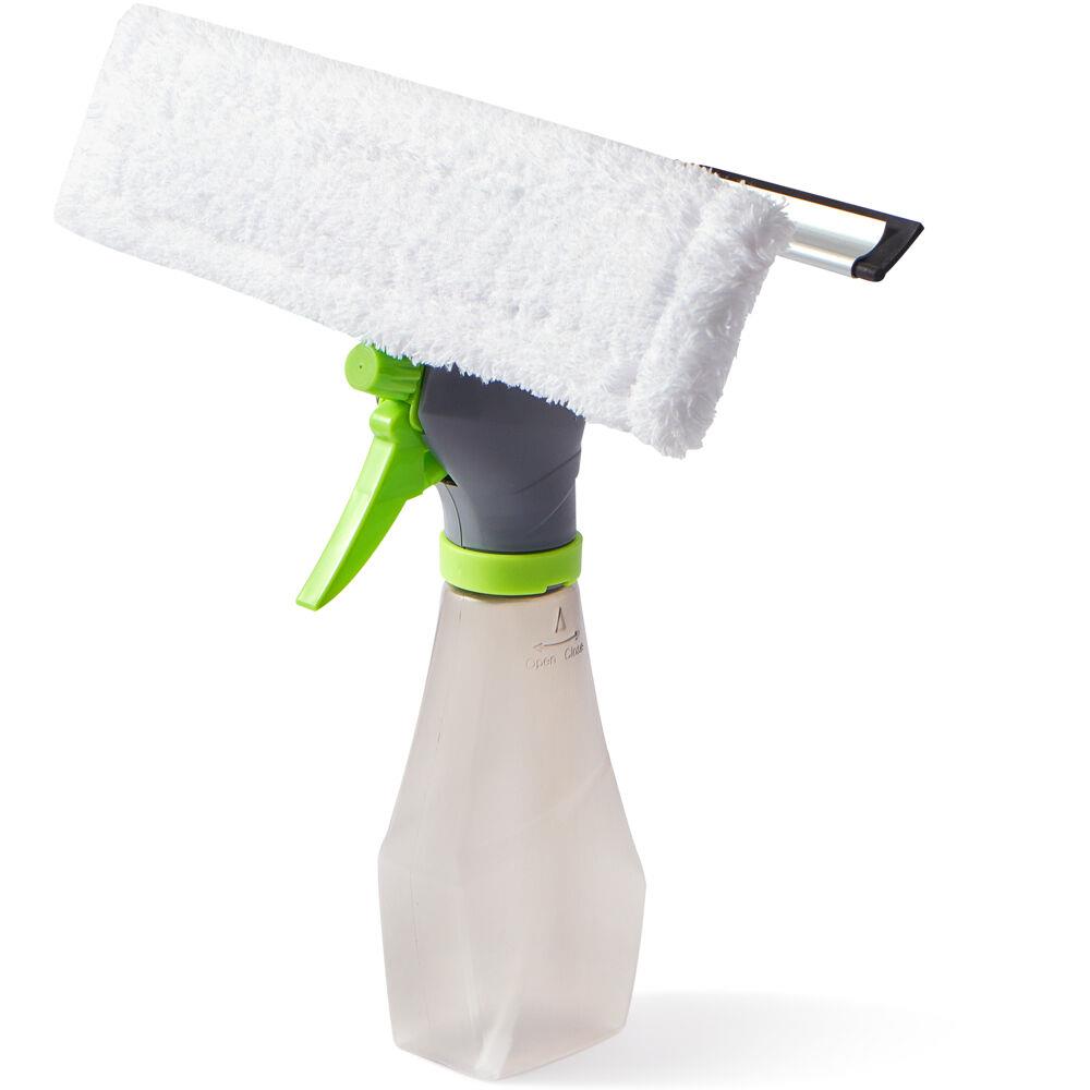 SALAV Glass Cleaner Spray Bottle with Built-in Squeegee