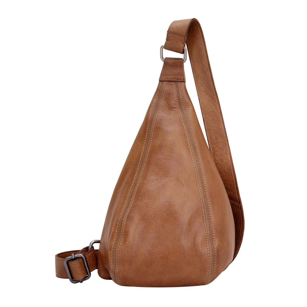 Latico Leathers Leather Hippie Sling Bag - Small Cognac