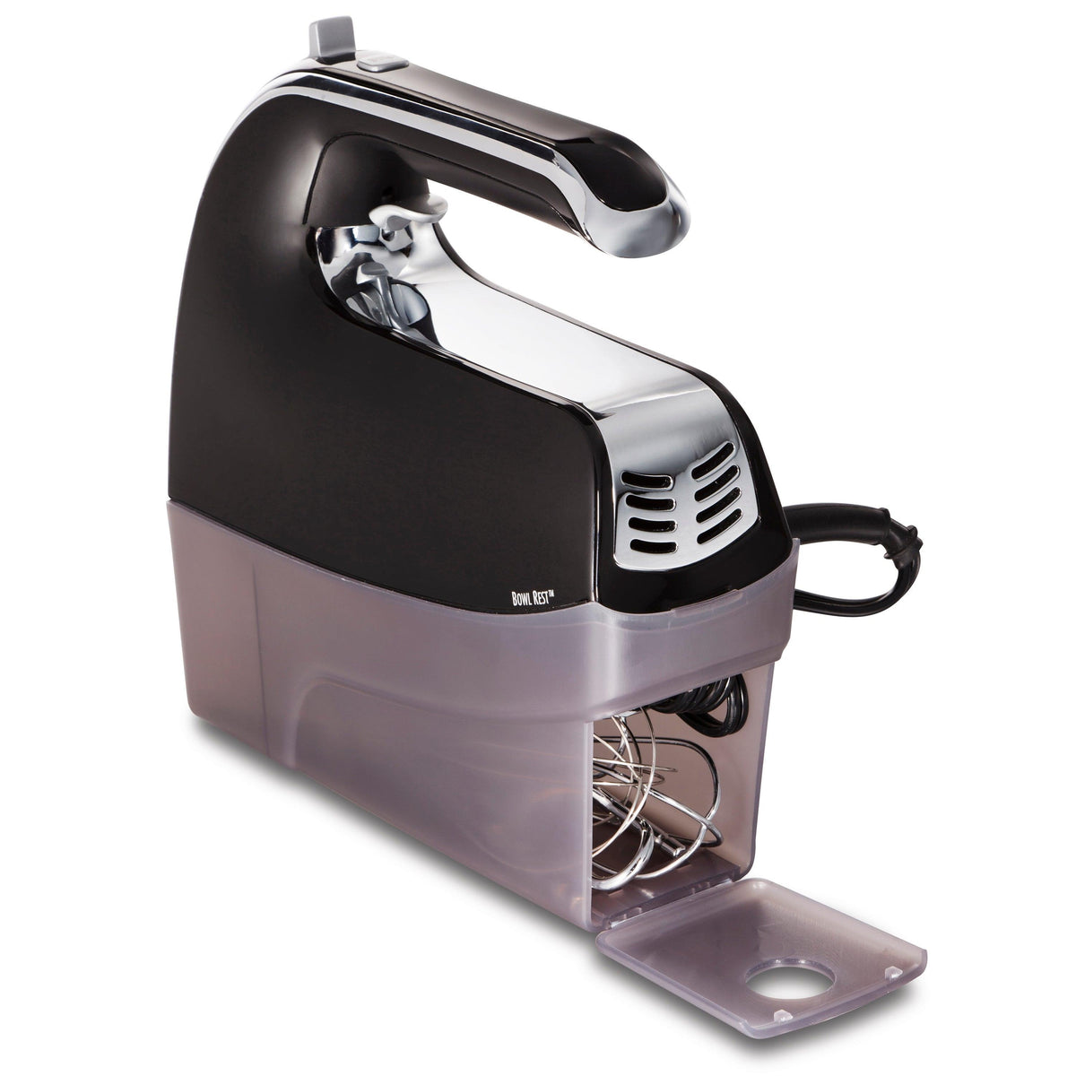 Hamilton Beach 6 Speed Hand Mixer with Snap-On Case Black