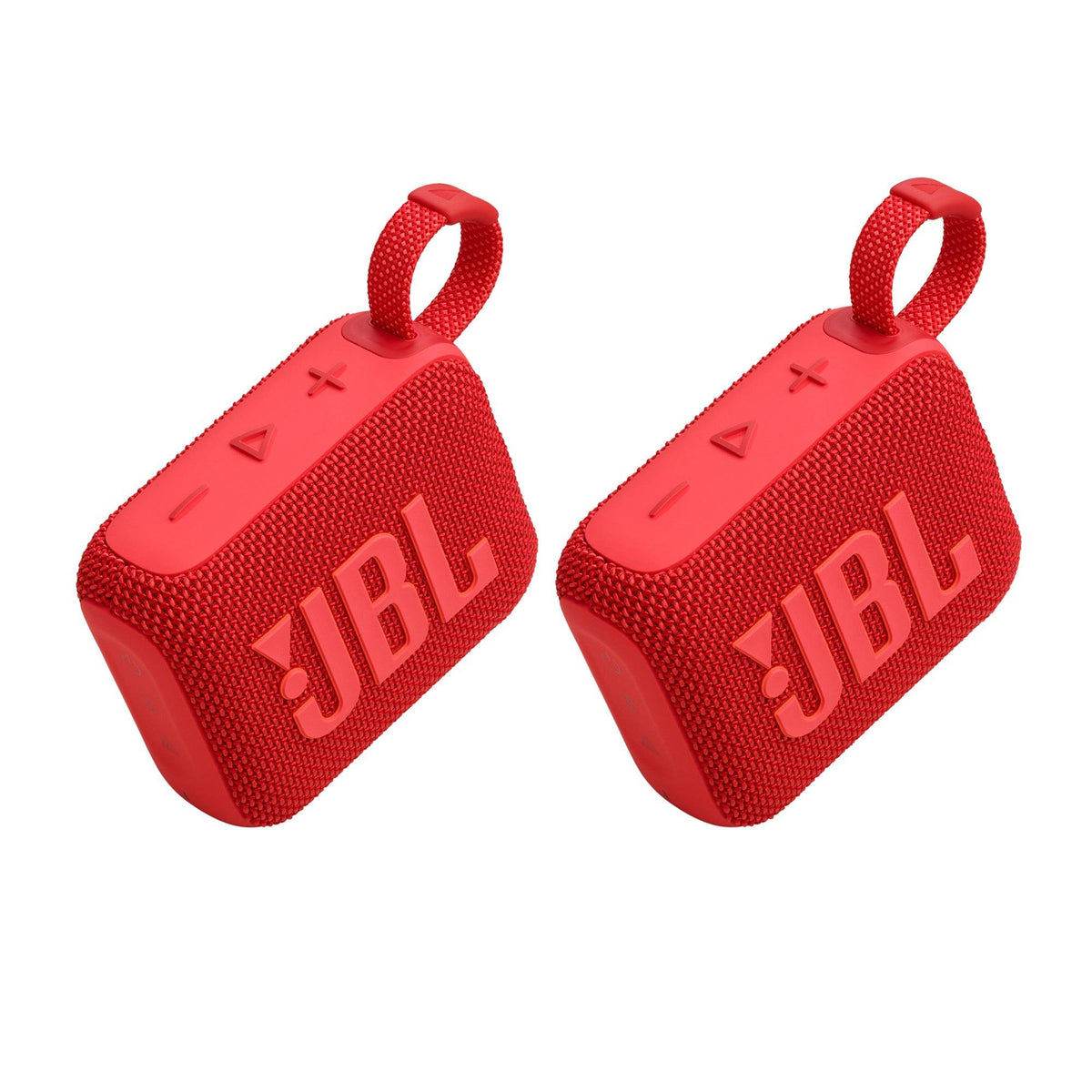 JBL Go 4 Ultra-Portable Bluetooth Speaker - Set of 2 Red