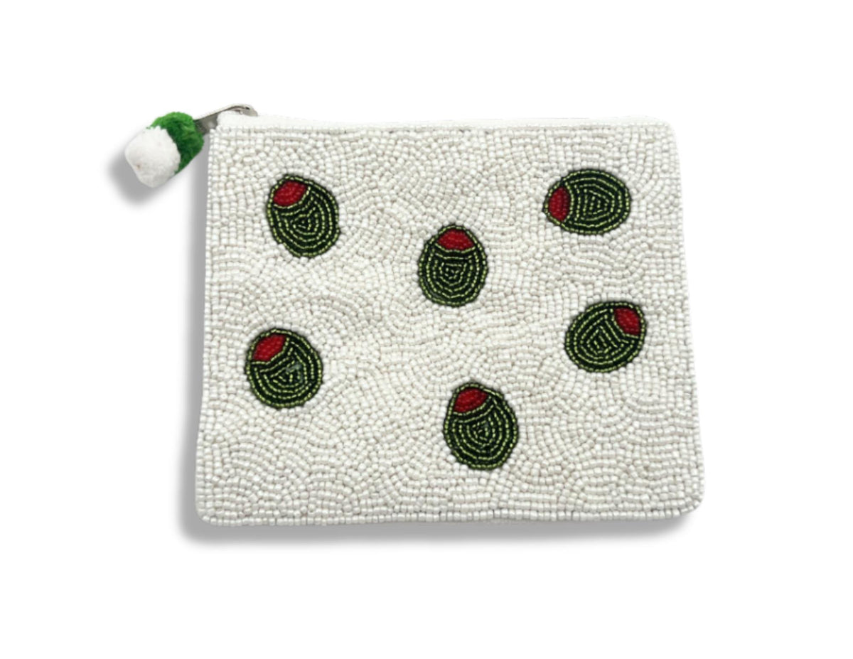 DKD Olive Beaded Coin Purse