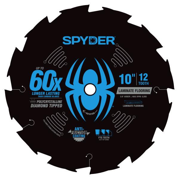 JS Products Spyder 10" 12-Tooth Laminate Flooring Saw Blade