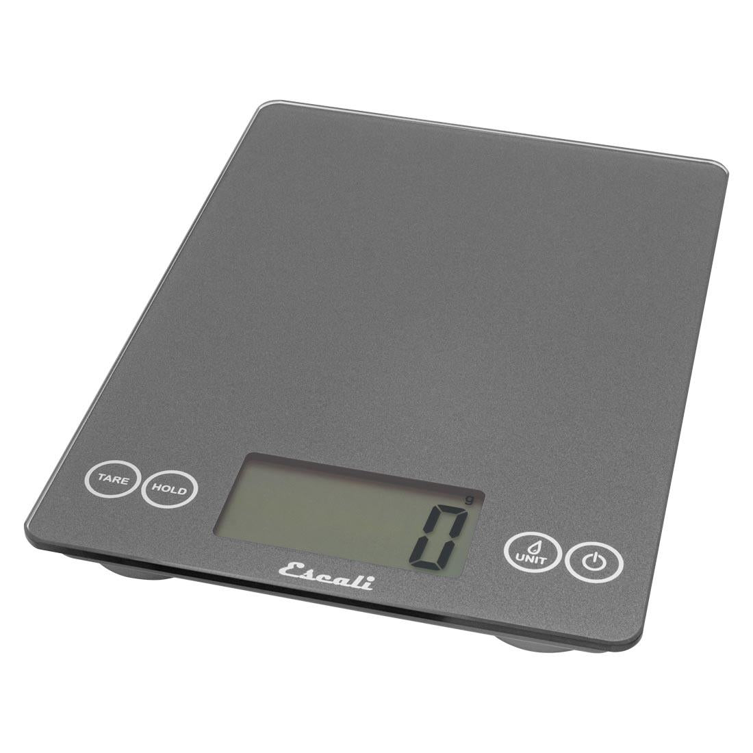 KitchenSupply Escali - Arti Glass Digital Scale, Gray Storm