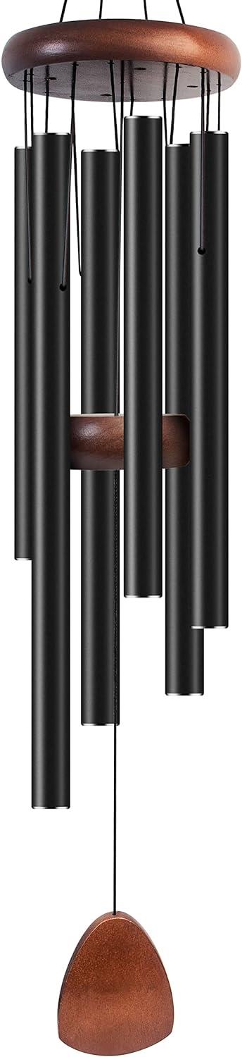 Bella Home 26" Black Aluminum Wind Chime