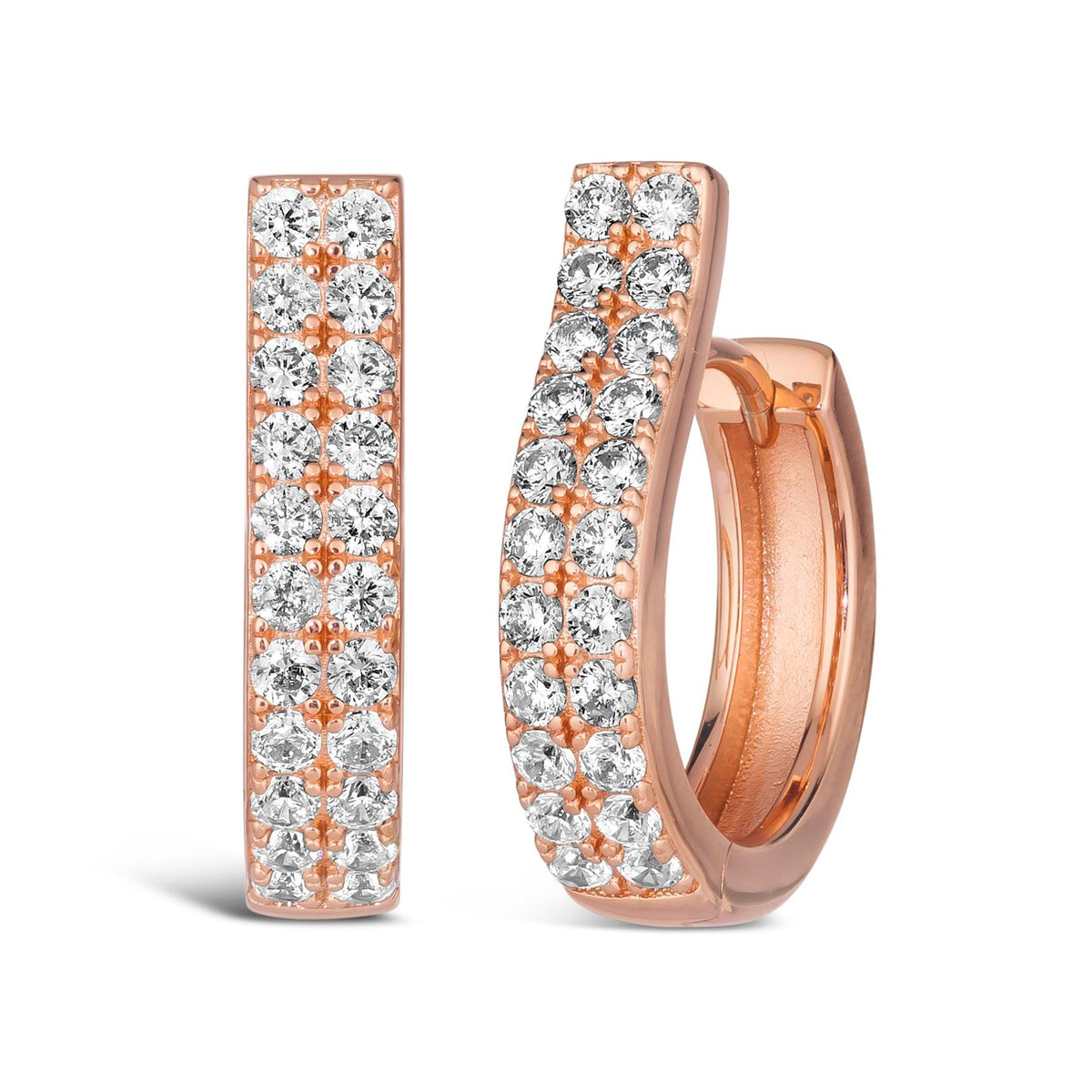 Anna Zuckerman Ola Diamond Crystalline Huggies Earrings