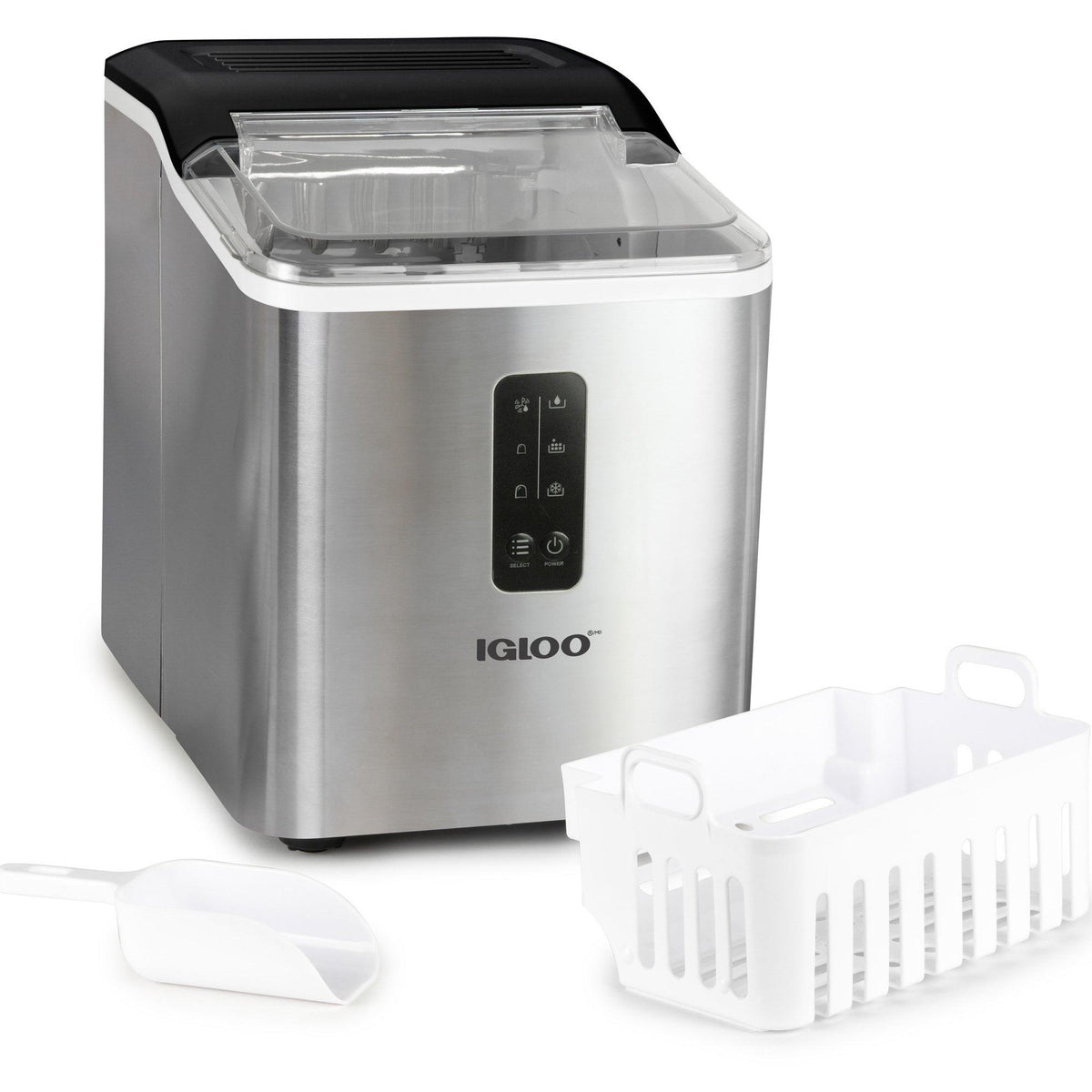 Igloo 26lb Automatic Self-Cleaning Ice Maker Stainless Steel