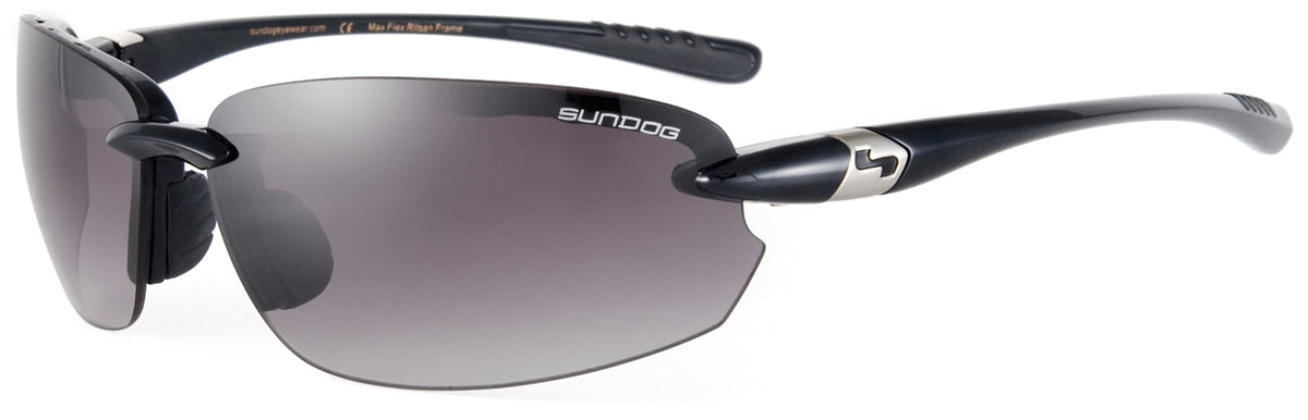 Sun Dog Laser Sunglasses - Black/Gradient Smoke