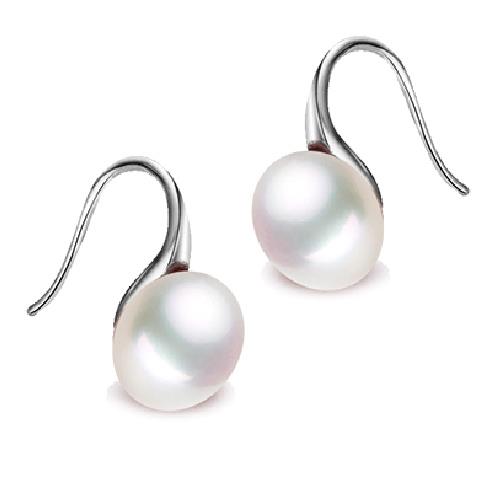 Completely Bella Sterling Silver Pearl Dangle Earrings
