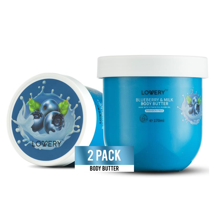 Lovery Blueberry Milk Whipped Body Butter Size 2 Pieces