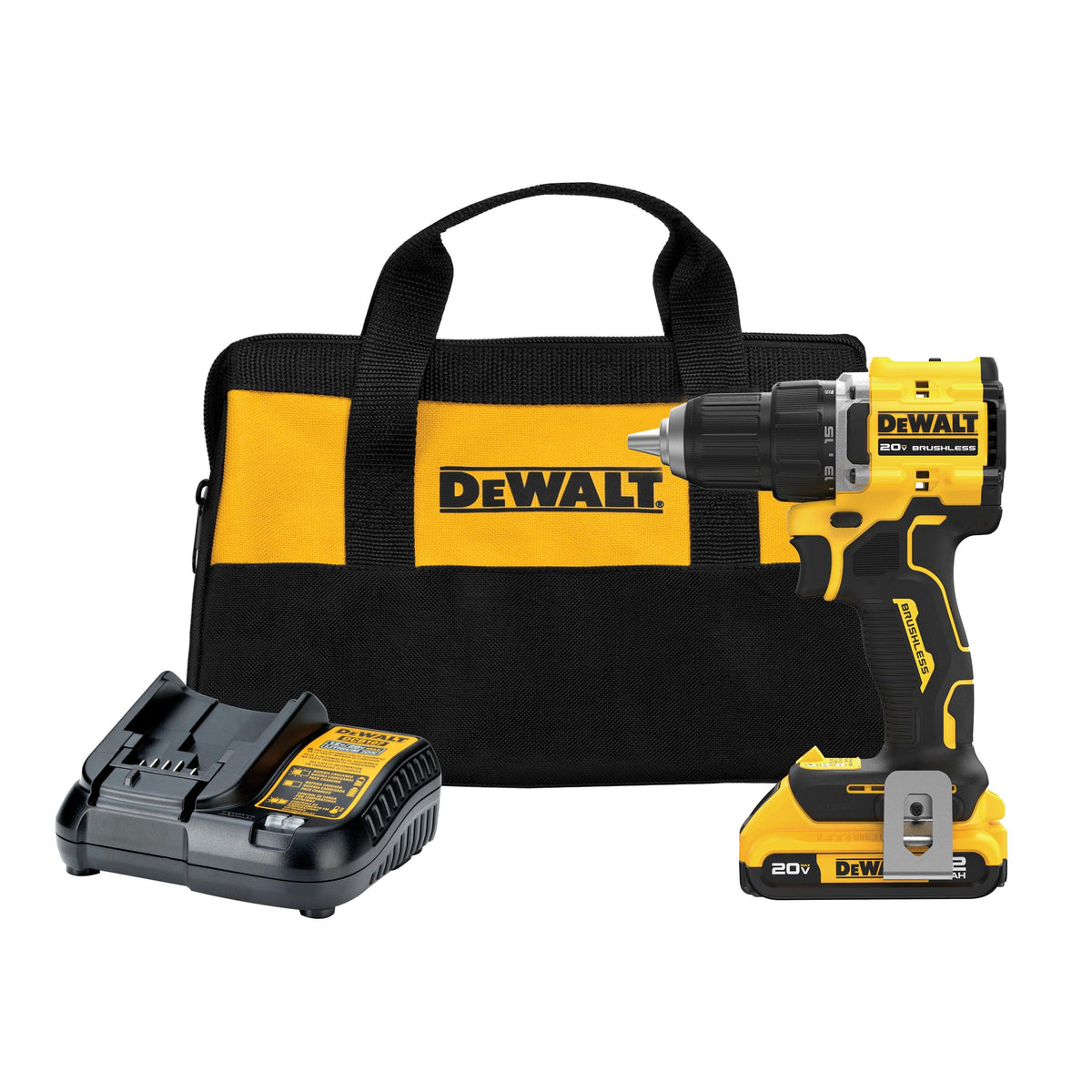 DeWalt ATOMIC 20V MAX Brushless Cordless 1/2" Drill/Driver Kit