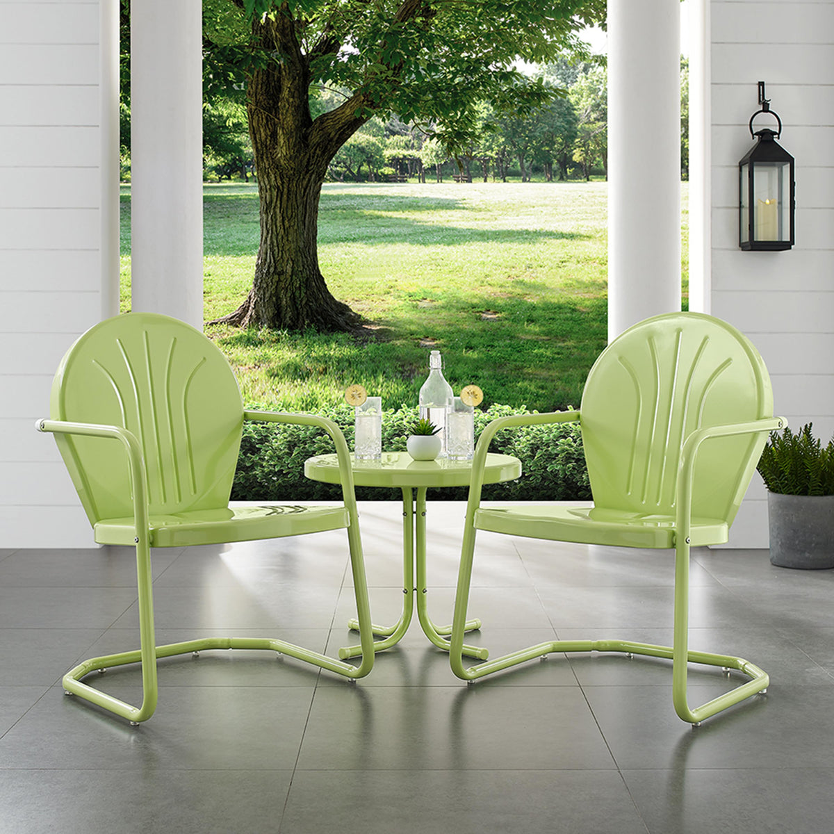 Crosley Outdoor Griffith 3Pc Retro Outdoor Chair Set
