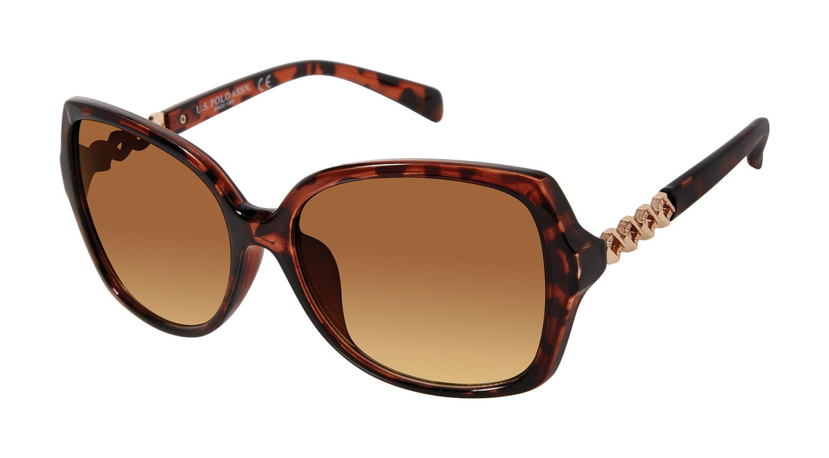 U.S. Polo Assn. Women's Glam Sunglass - Tortoise/Tan