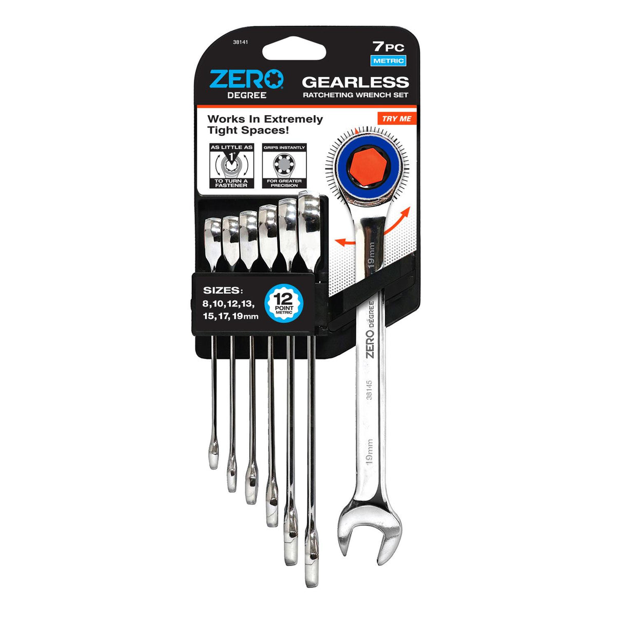 Allied Zero Degree 7-Piece Metric Ratcheting Wrench Set