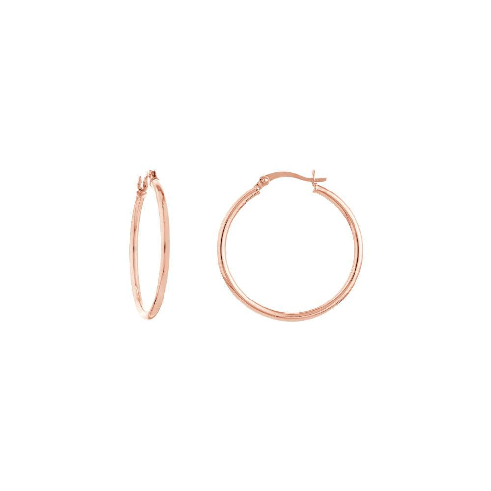 HAWLEY ST 2mm x 30mm Polished Hoop Earrings