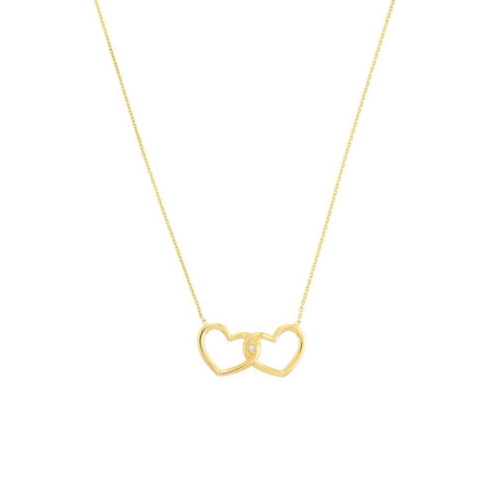 HAWLEY ST Linked Open Hearts Adjustable 18" Necklace