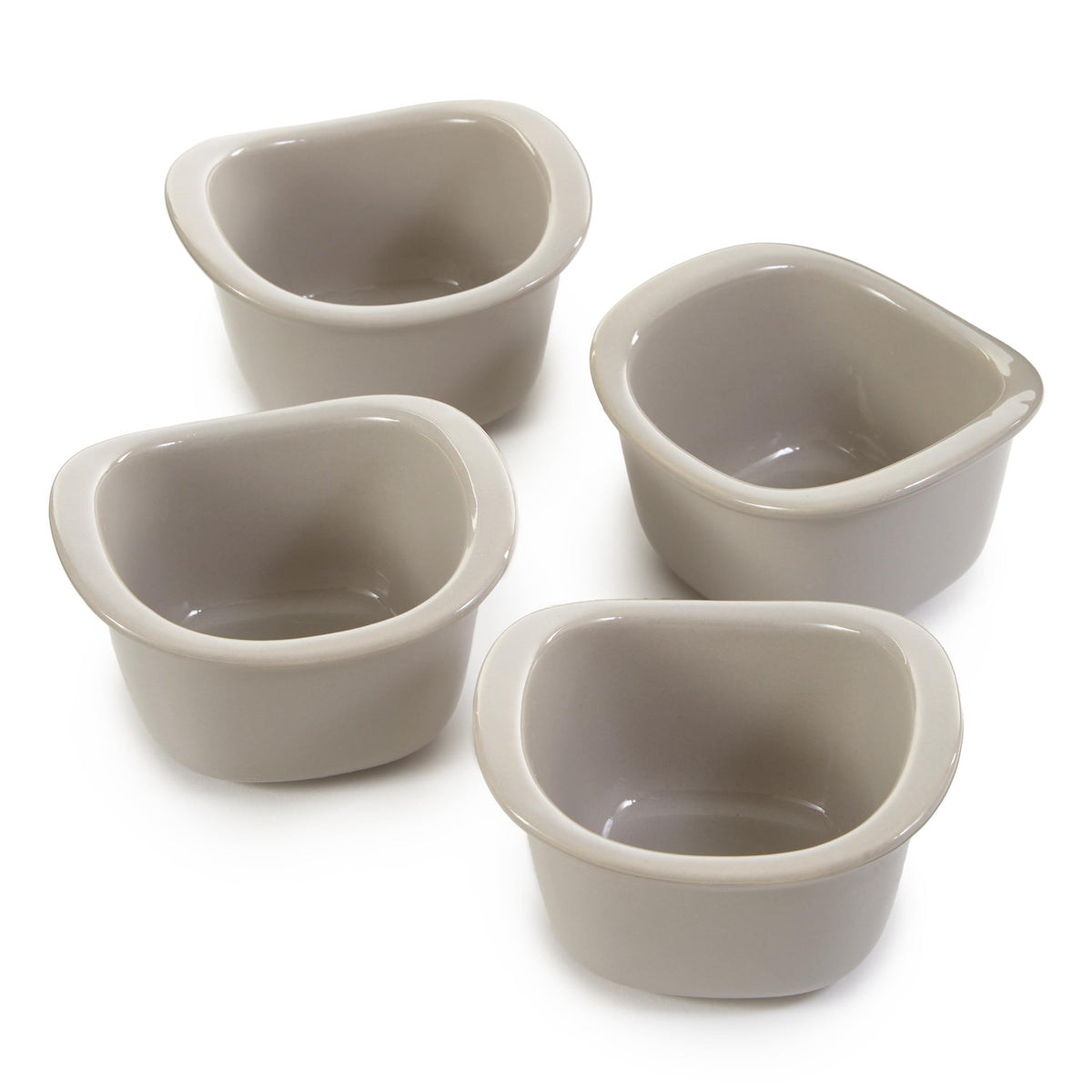 BergHOFF Leo Balance Stoneware 4pc Ramekin Set 3.5", 10oz., Moonmist