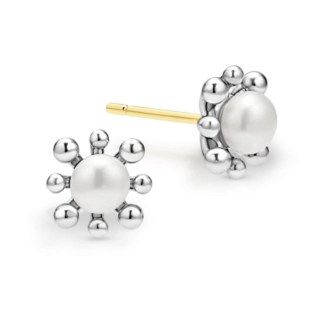 Lagos Fleur Pearl Stud Earrings