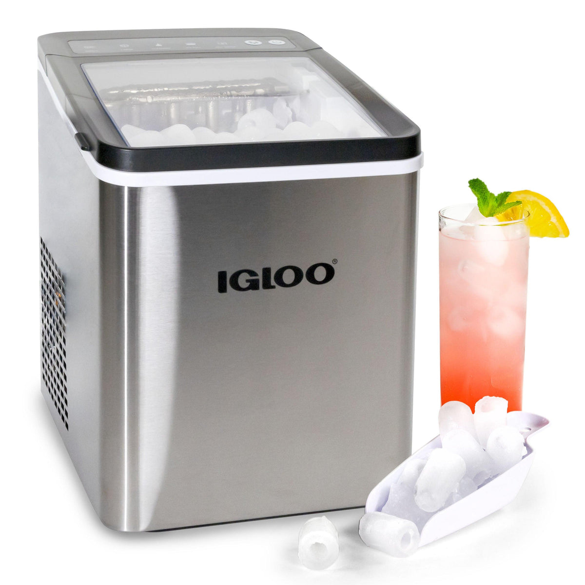 Igloo 26lb Automatic Portable Countertop Ice Maker Stainless Steel