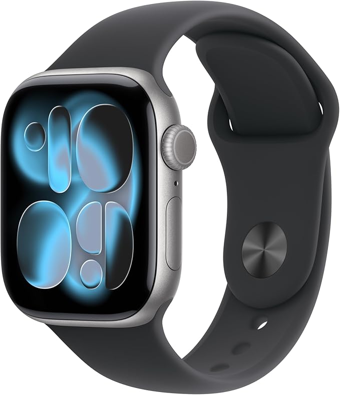Apple Watch Series 11 GPS 42mm Space Gray Aluminum Case with Black Sport Band - S/M