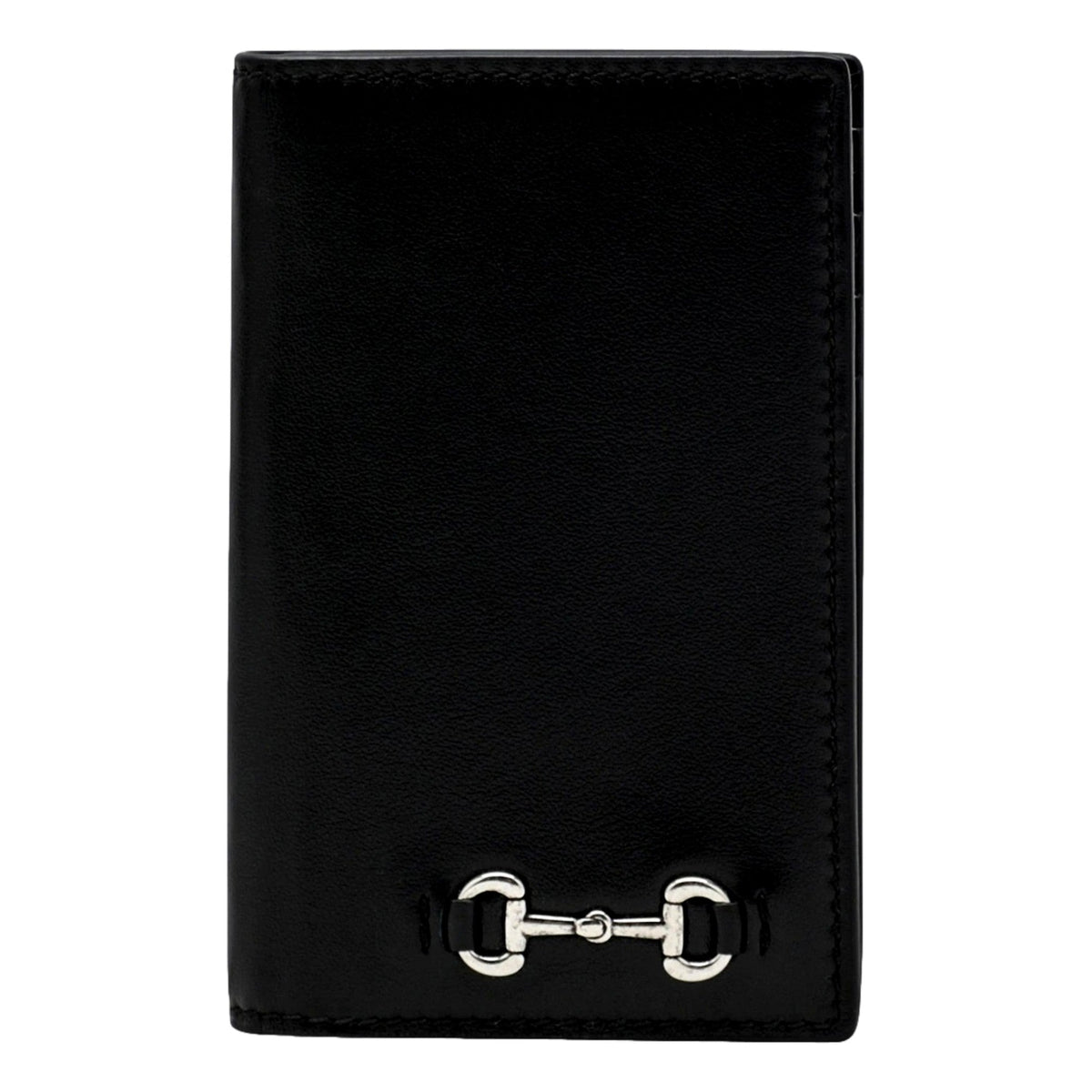 Gucci Horsebit Smooth Black Calfskin Long Card Case Wallet