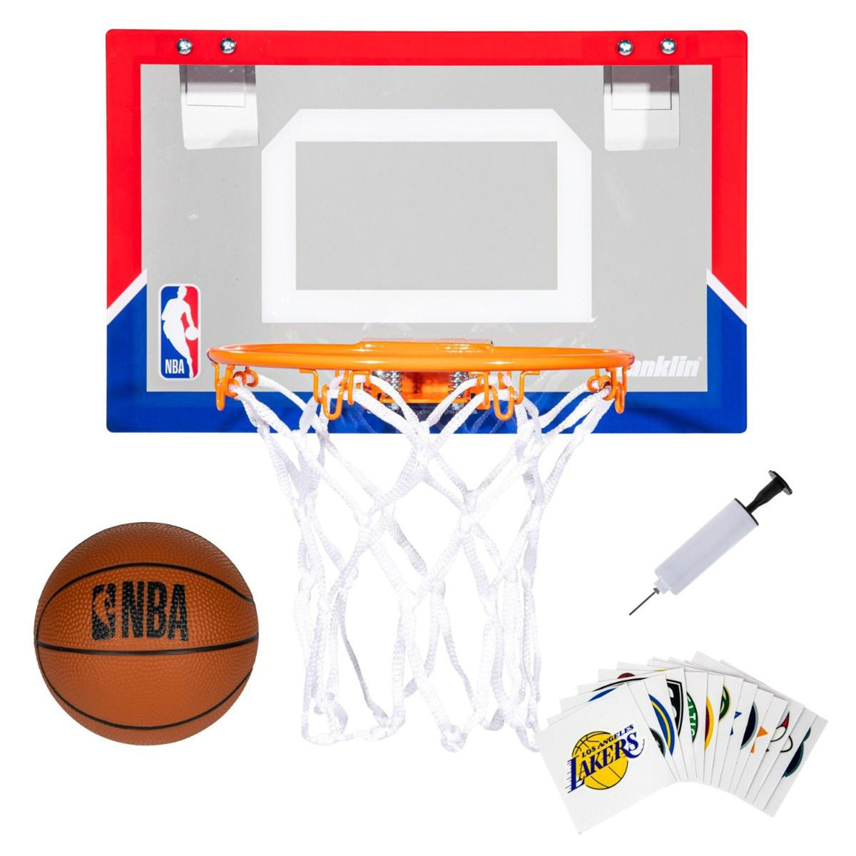 Franklin Sports NBA Over-The-Door Hoop Set W/ 30 Official NBA Stickers