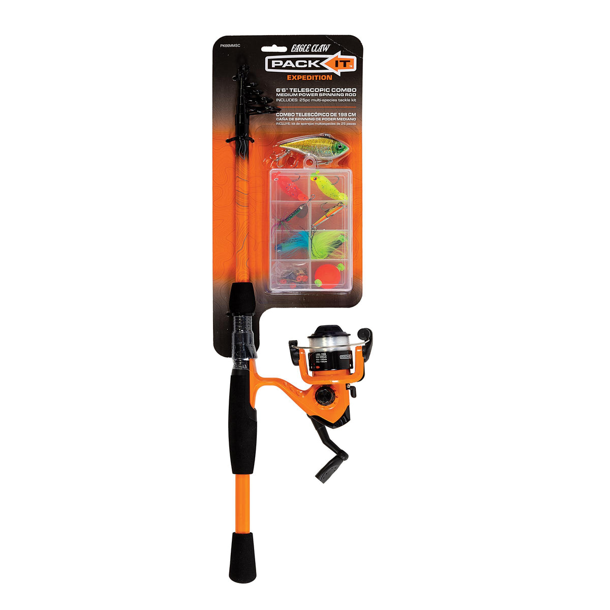 Eagle Claw Pack-It Expedition 6'6" Spinning Combo