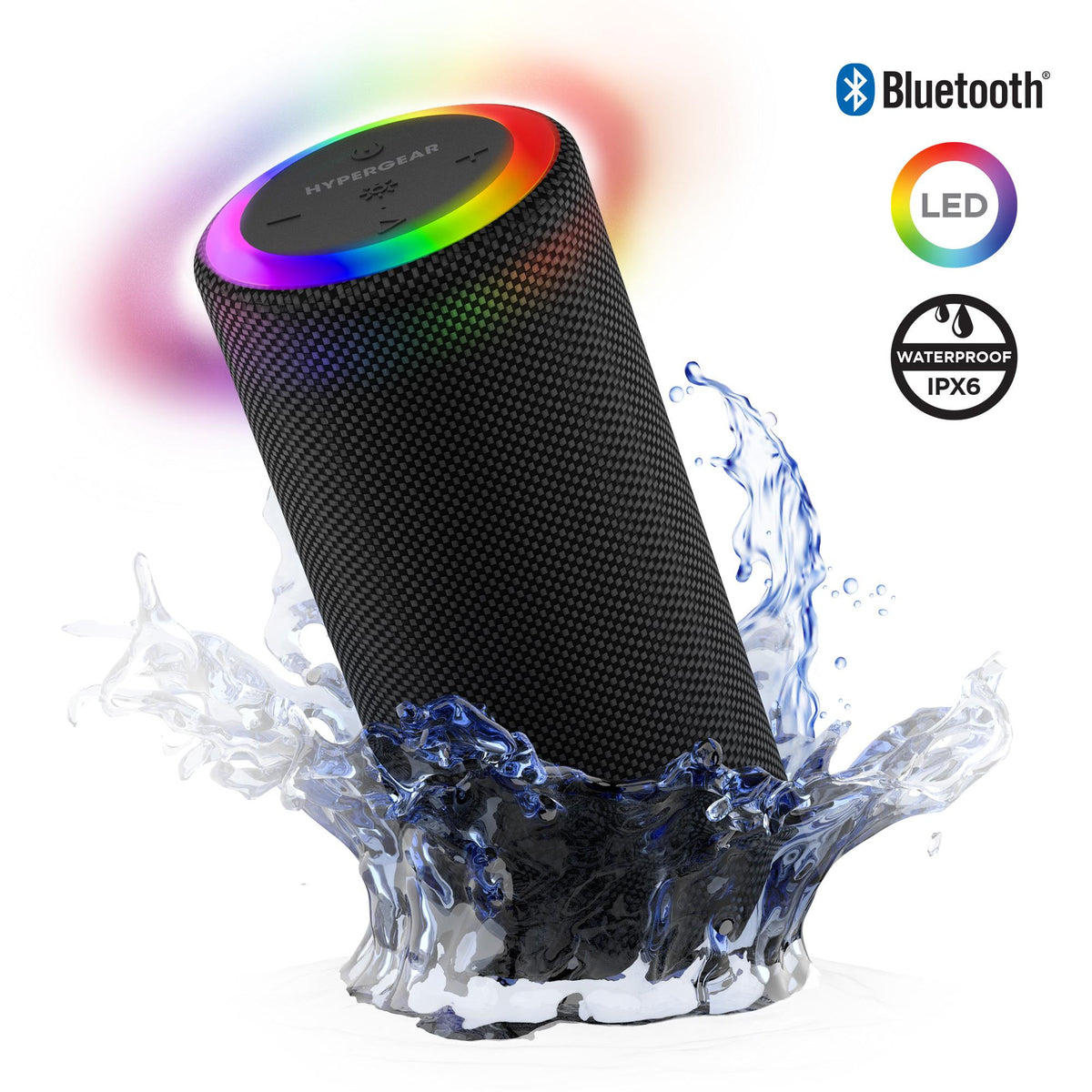 HYPERCEL HyperGear Halo XL Waterproof 360 LED Wireless Speaker