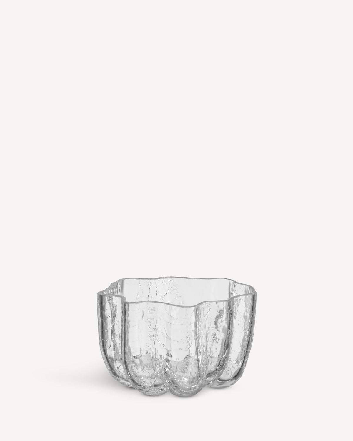 Kosta Boda Crackle Votive/Bowl Clear