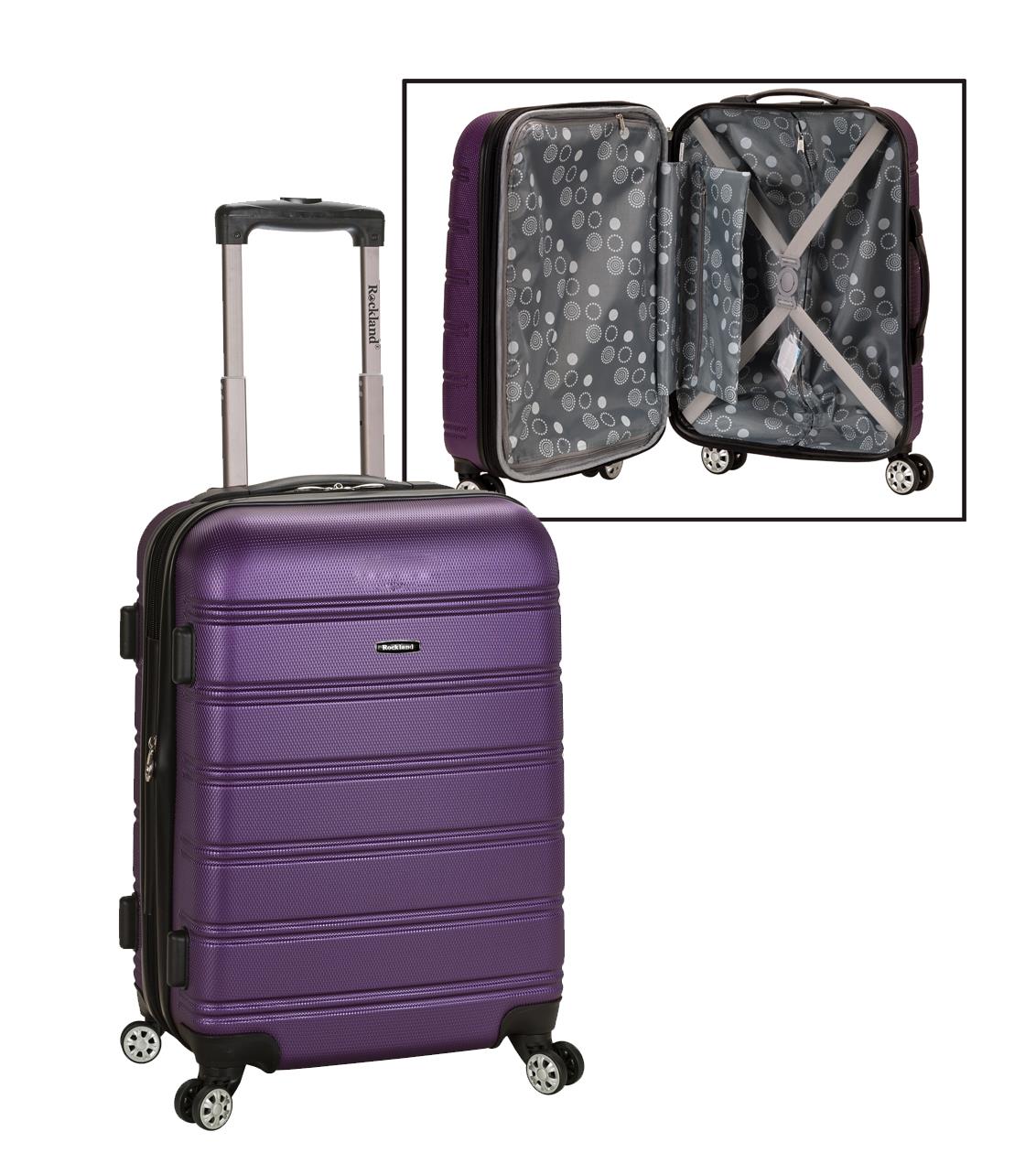 Rockland Luggage Melbourne, 20" Upright - Purple