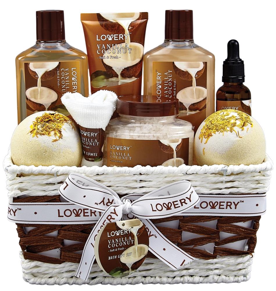 Lovery Vanilla Coconut Luxury Bath Gift Set Size 9 Pieces